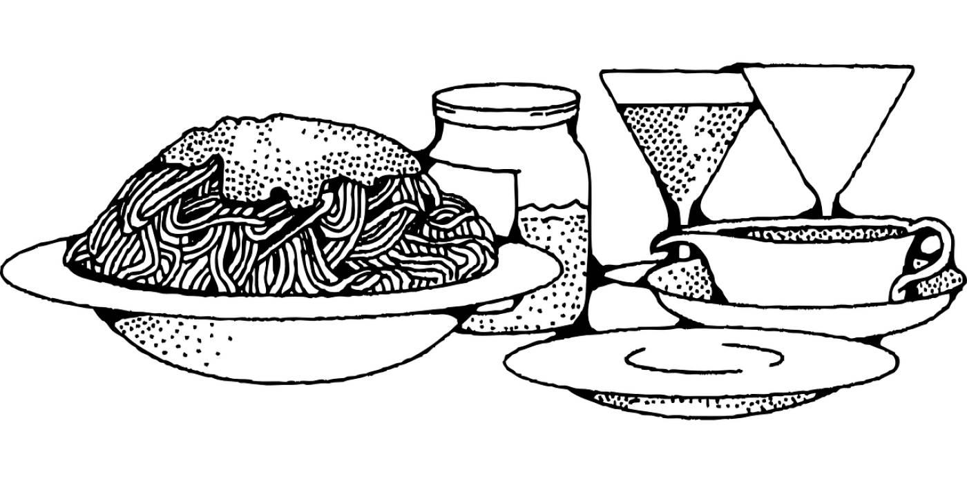 spaghetti pasta spaghetti sauce  svg vector