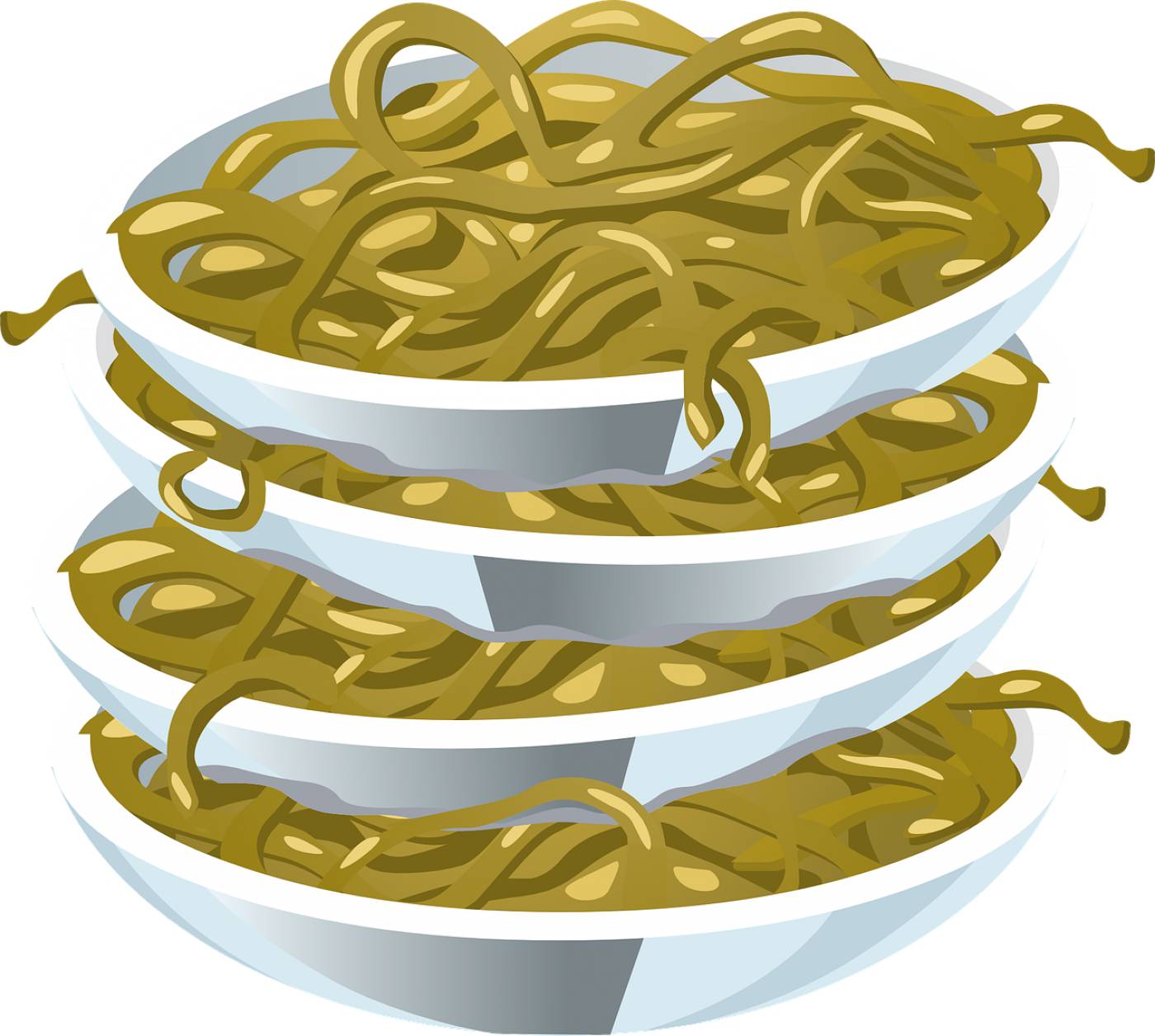 spaghetti plates stacked leftovers  svg vector