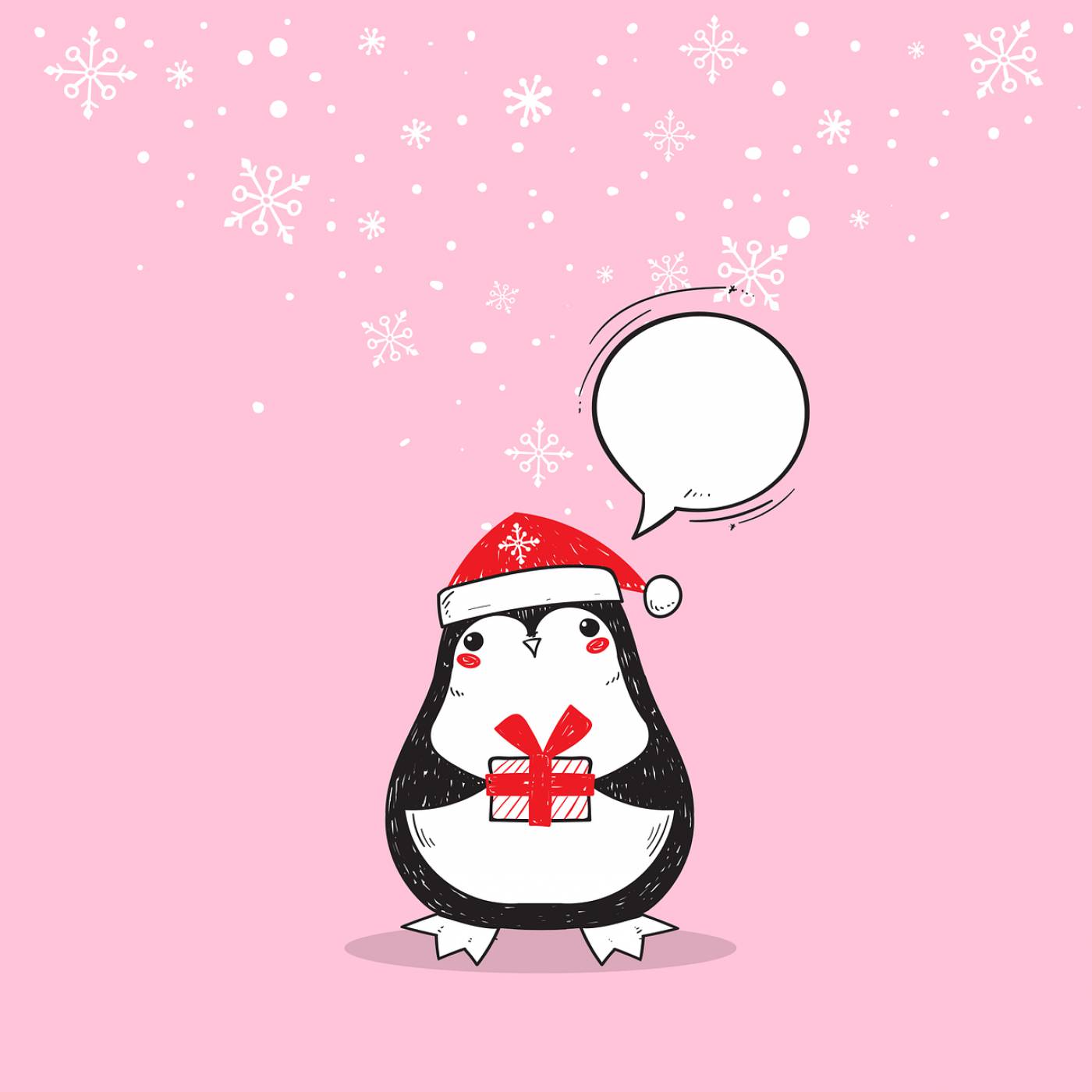 christmas penguin new year bird  svg vector