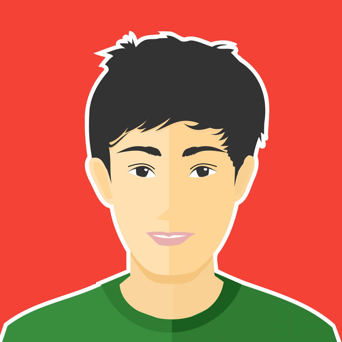 avatar male boy character  svg vector