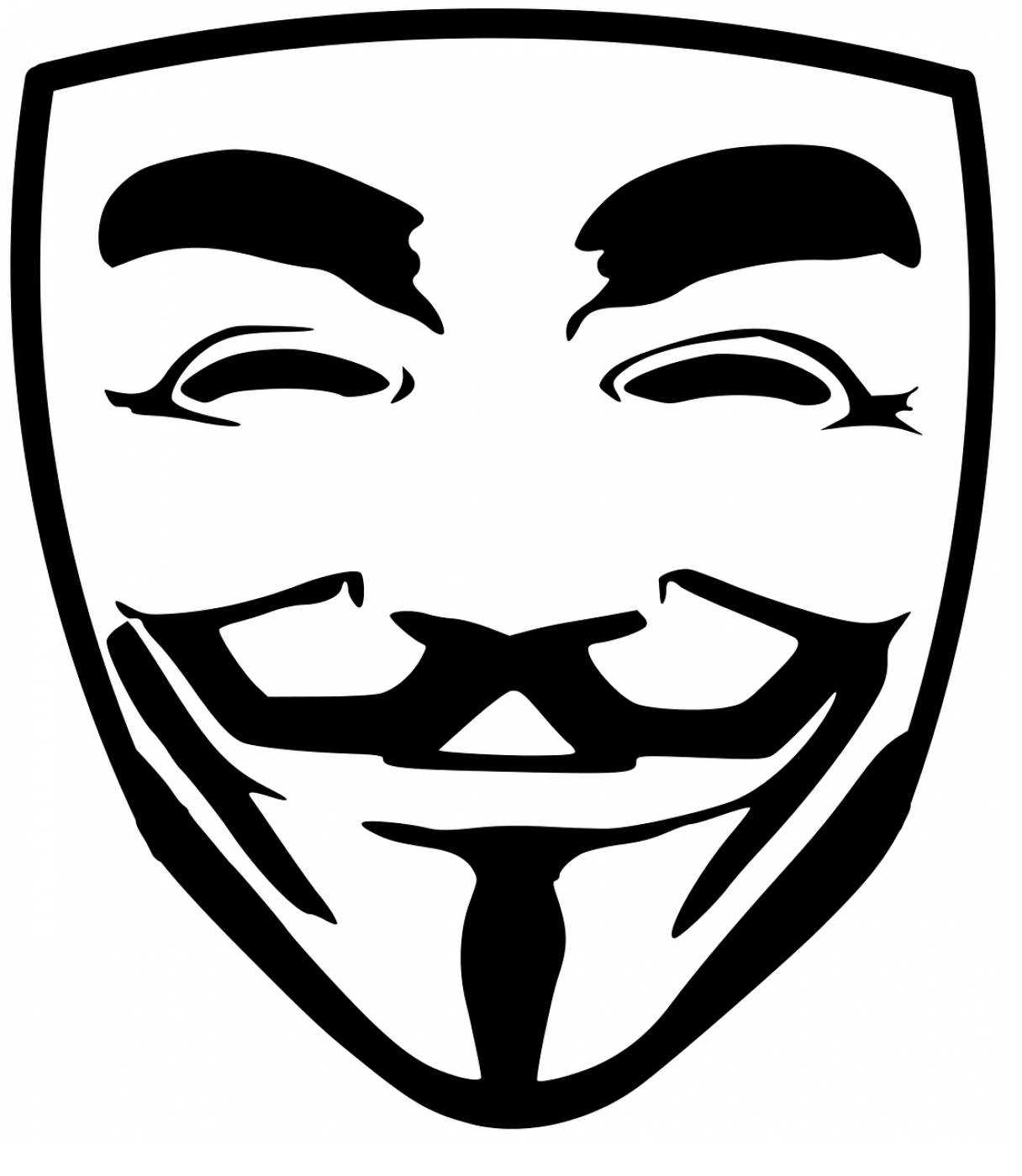 anonymous face hacking mask  svg vector