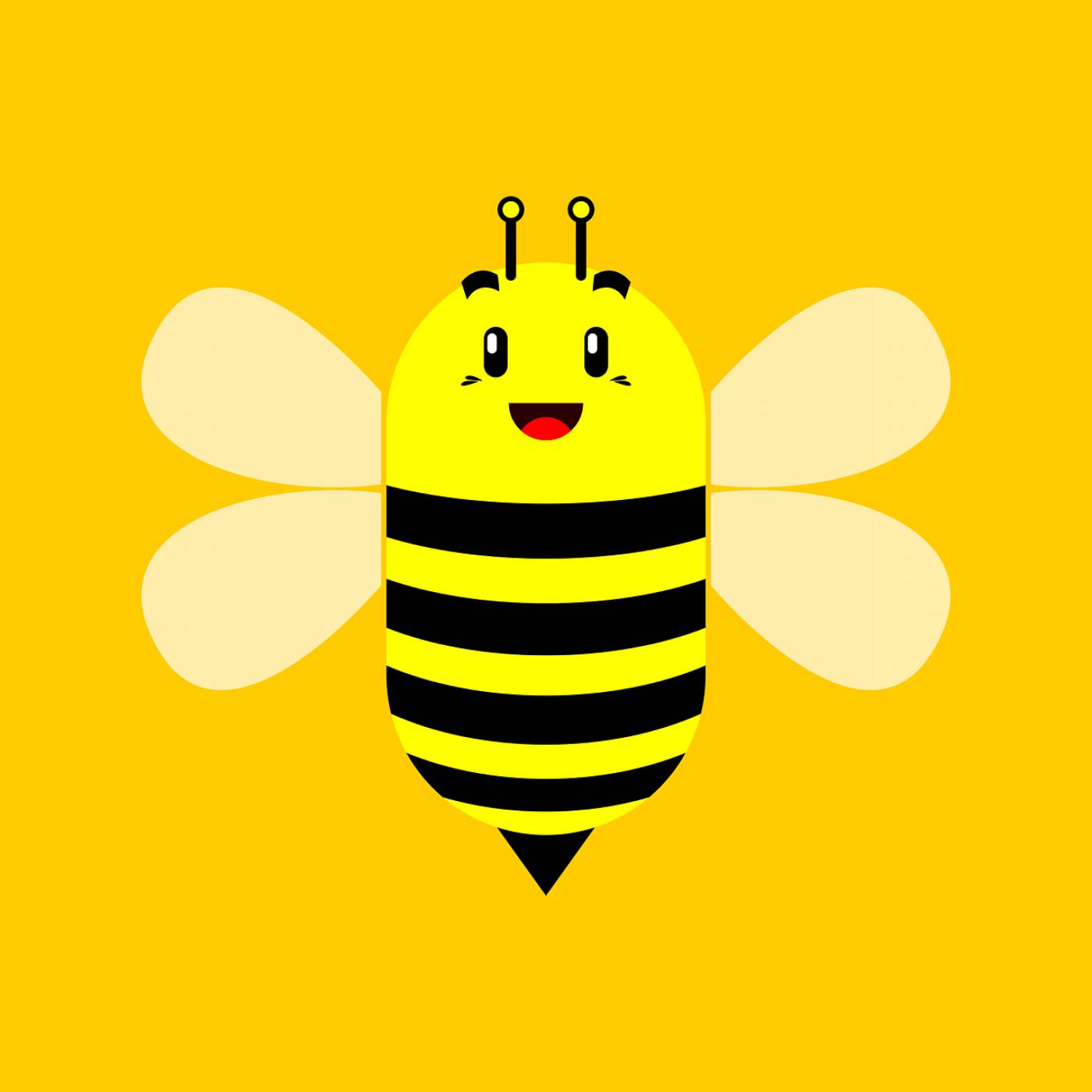 bee animal smile insect honey  svg vector