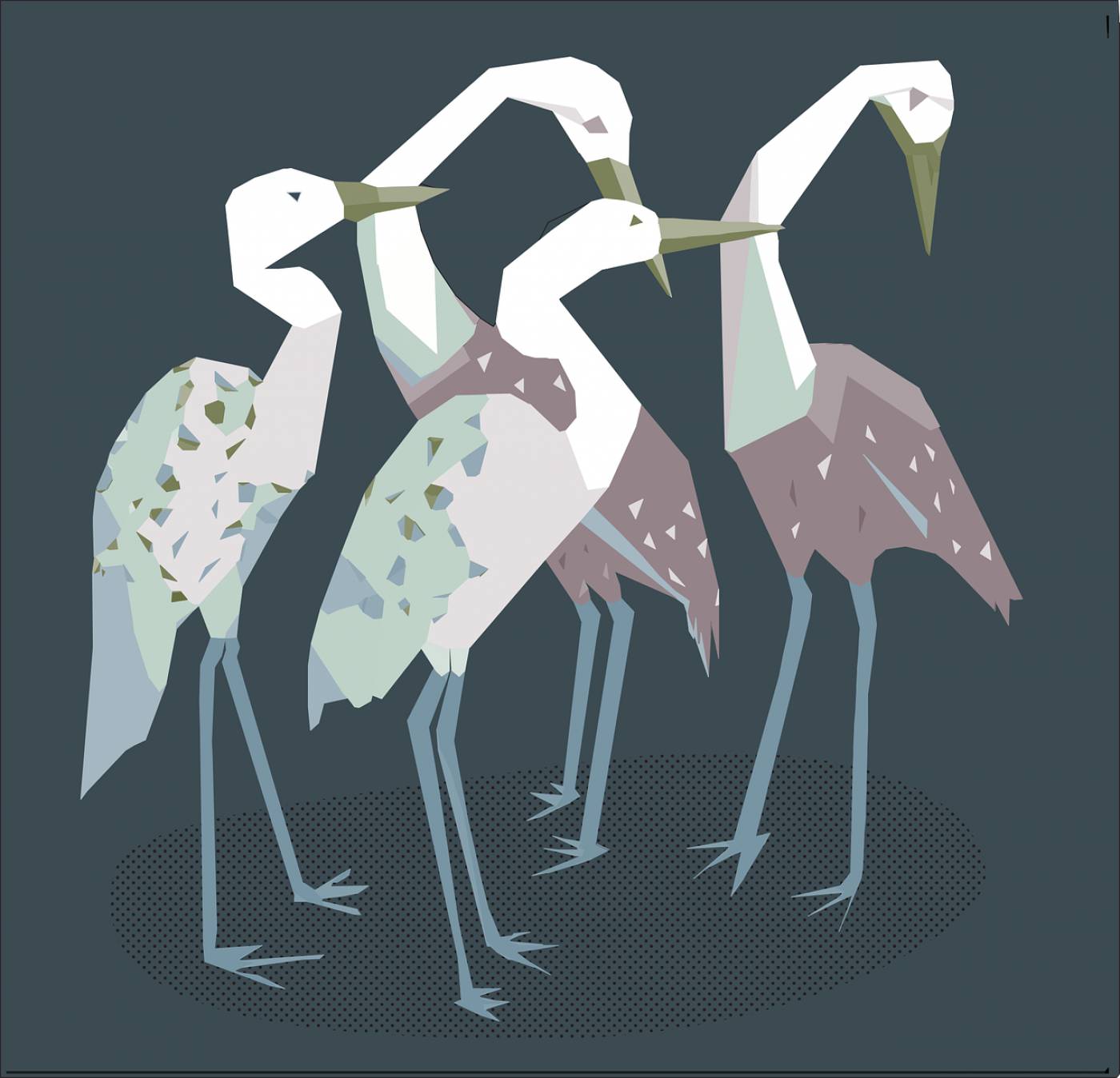birds herons nature cartoon  svg vector