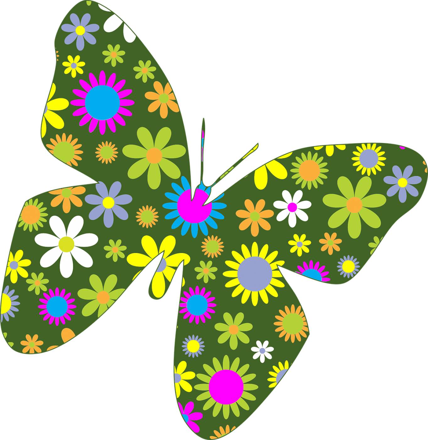 butterflies butterfly floral flower  svg vector