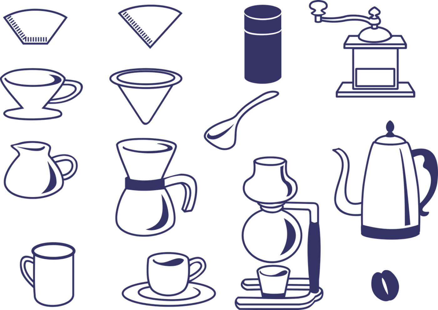 cafe coffee icon dripper mill  svg vector