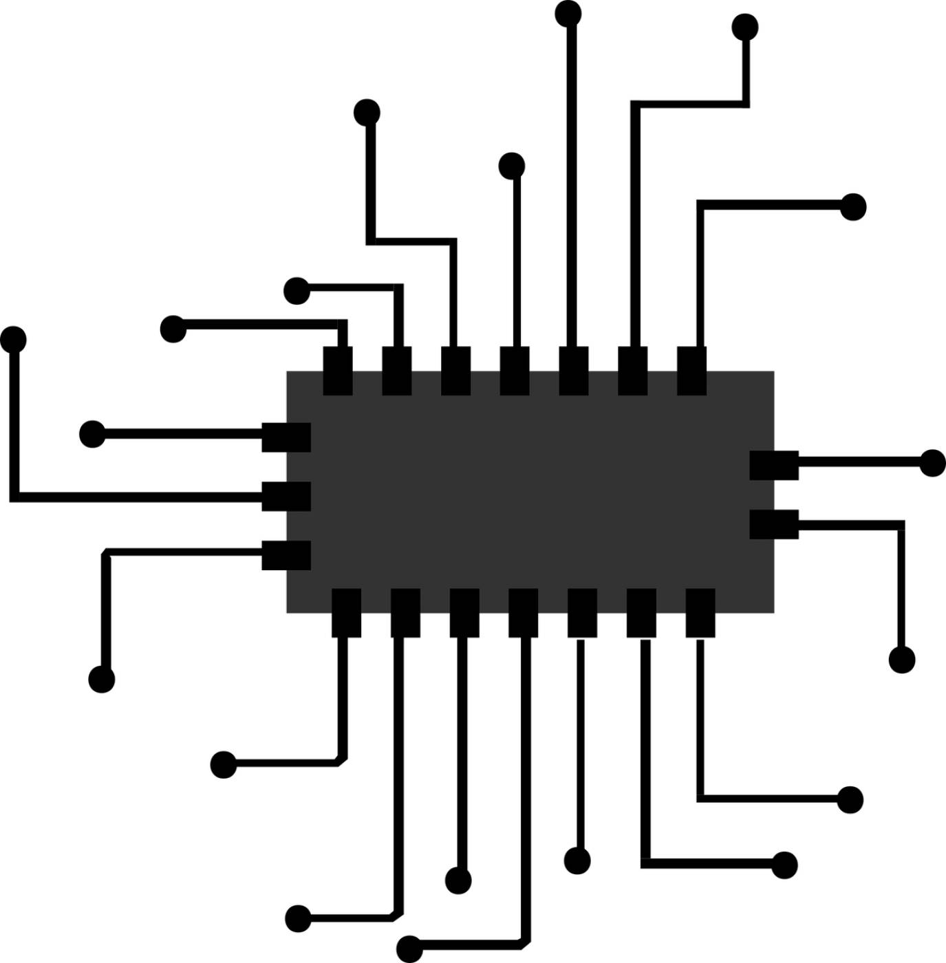 chip icon micro processor computer  svg vector