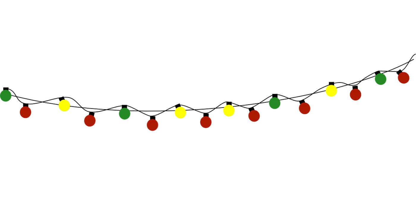 christmas string lights holidays  svg vector