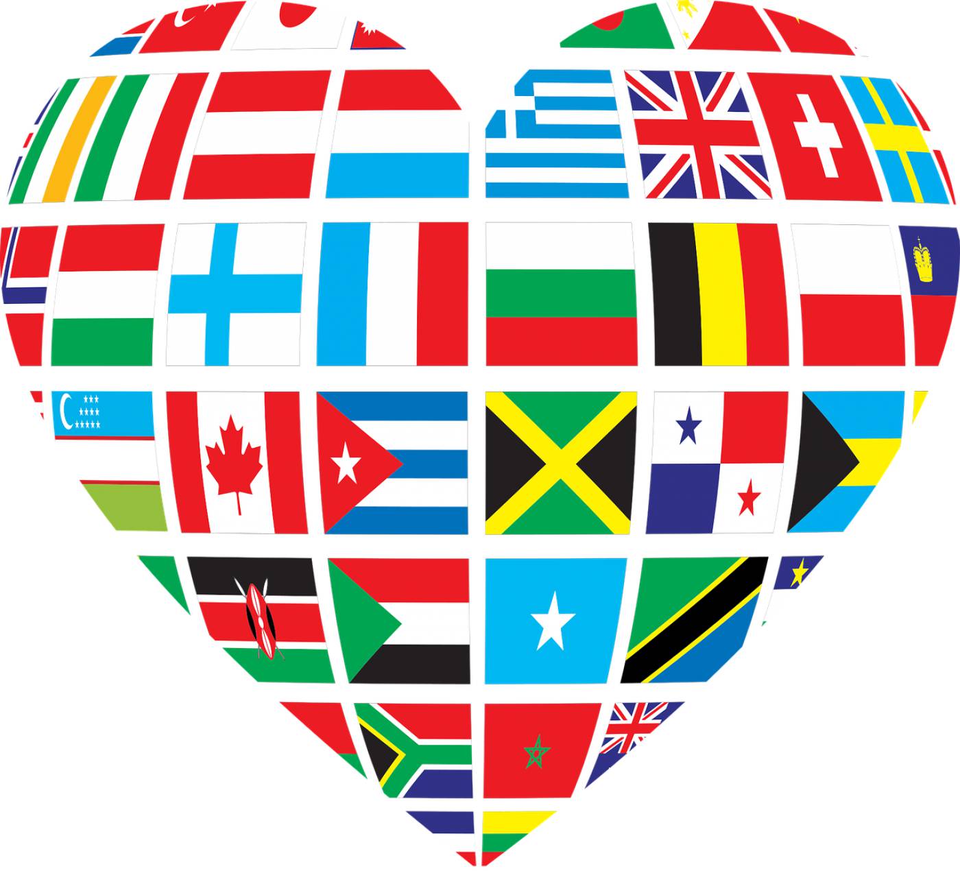 cooperation countries flags global  svg vector