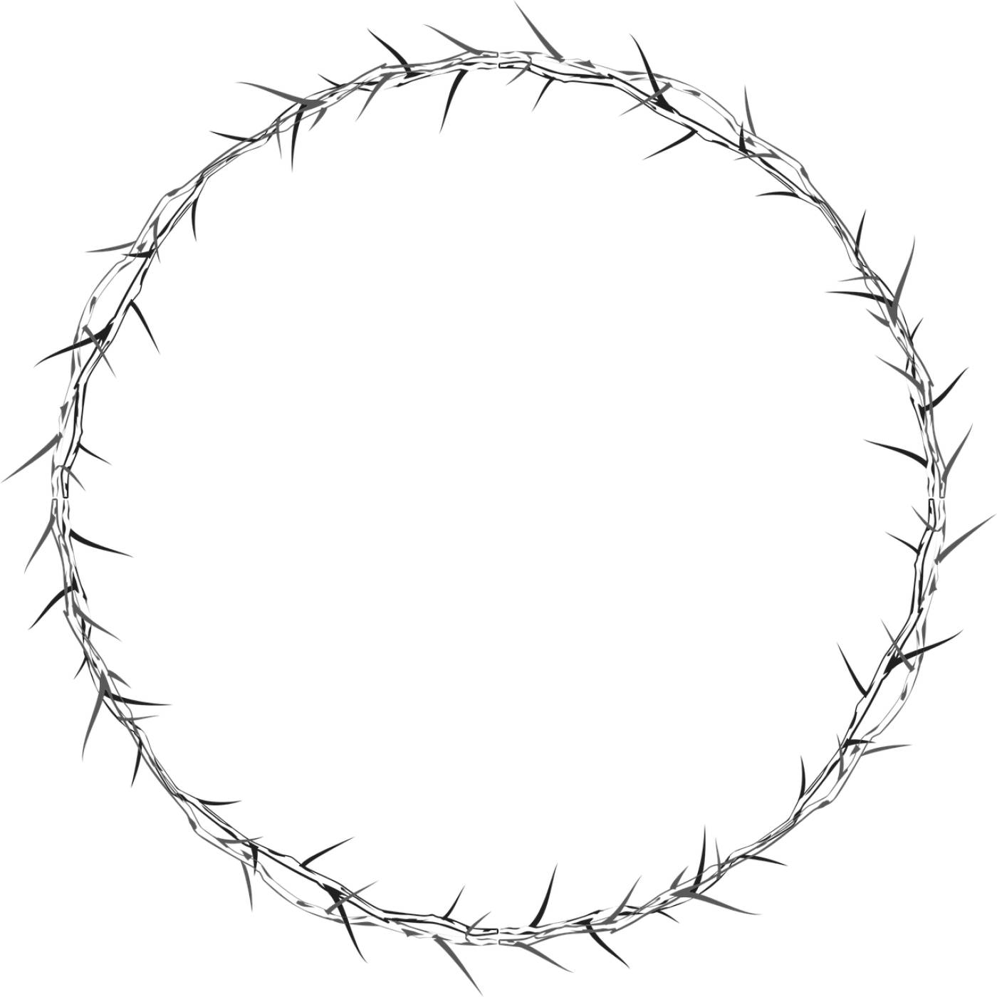 crown of thorns circle frame border  svg vector