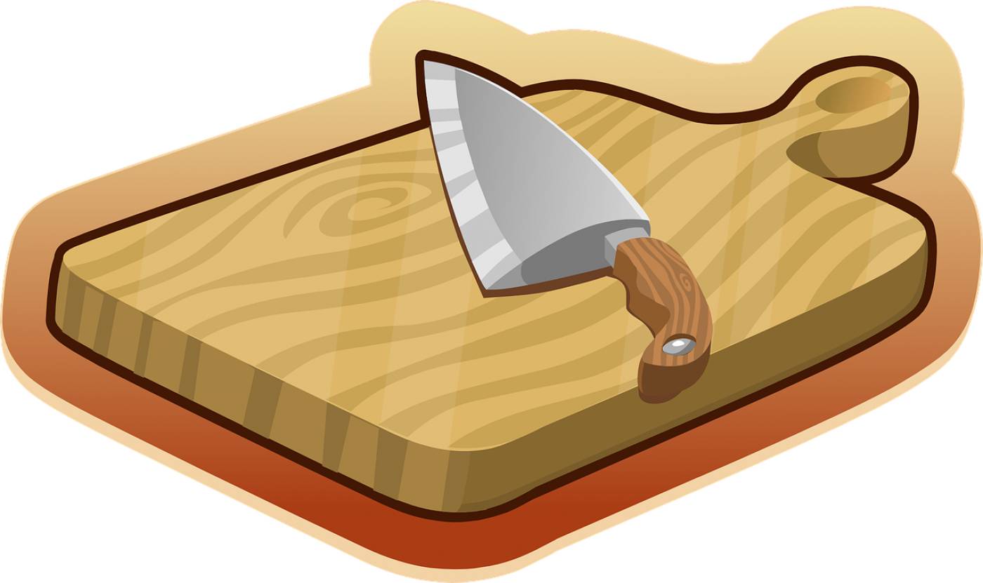 cutting board knife kitchen tools  svg vector