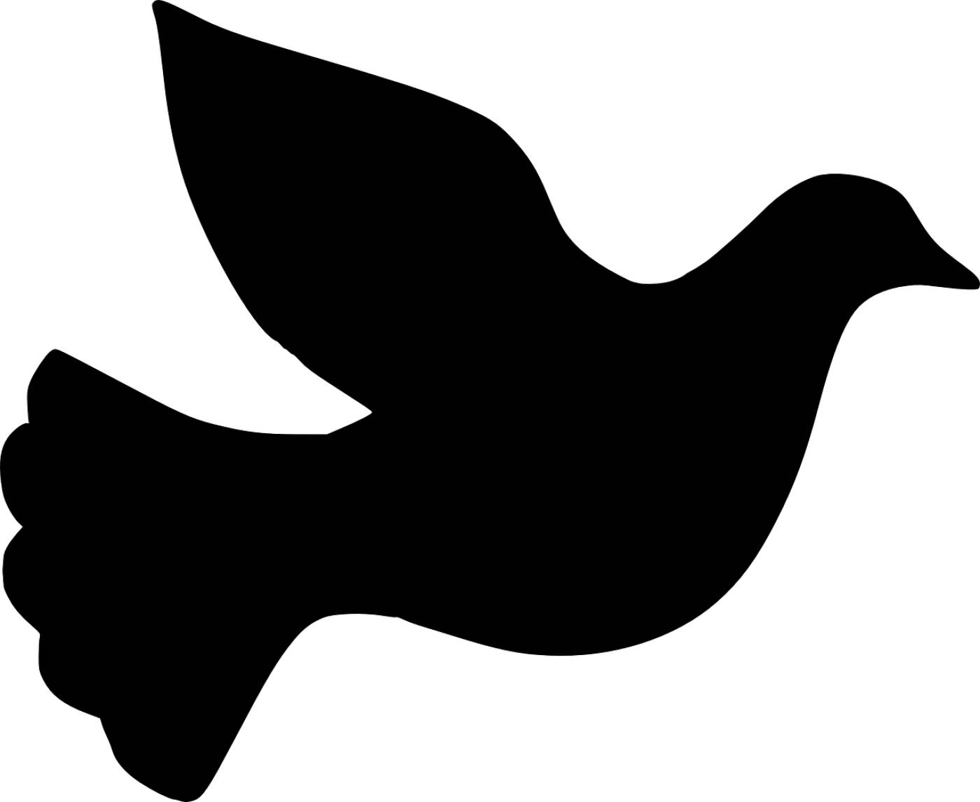 dove pigeon silhouette black bird  svg vector