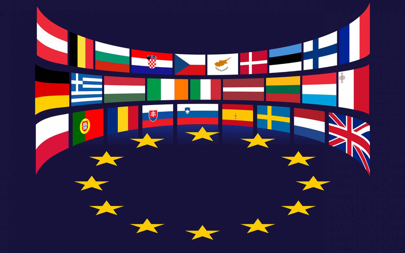 european union flags stars eu  svg vector