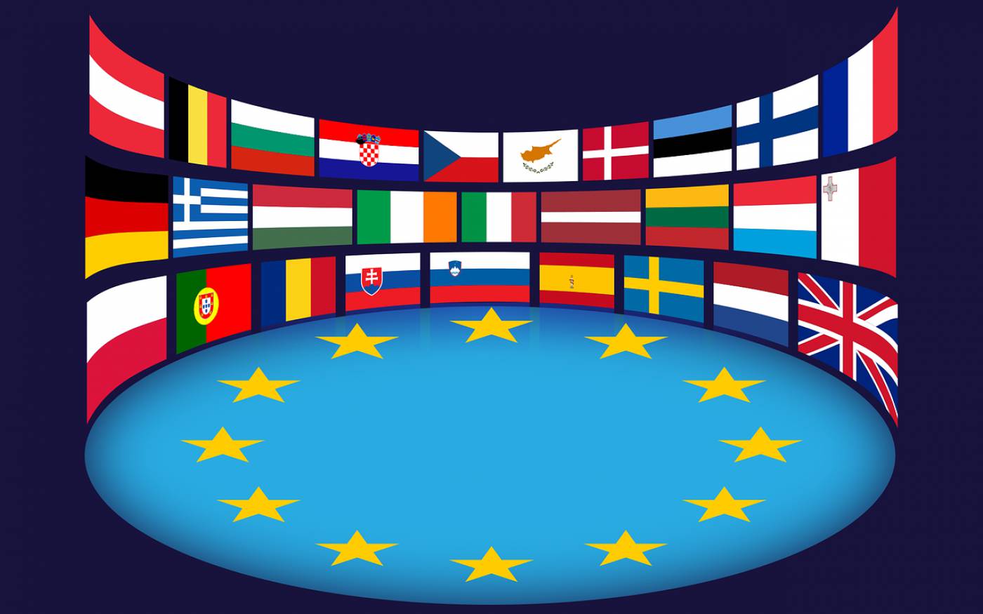 european union flags stars eu  svg vector
