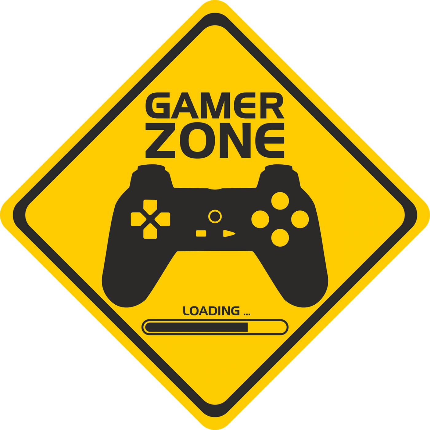 gamer zone gaming video games sign  svg vector