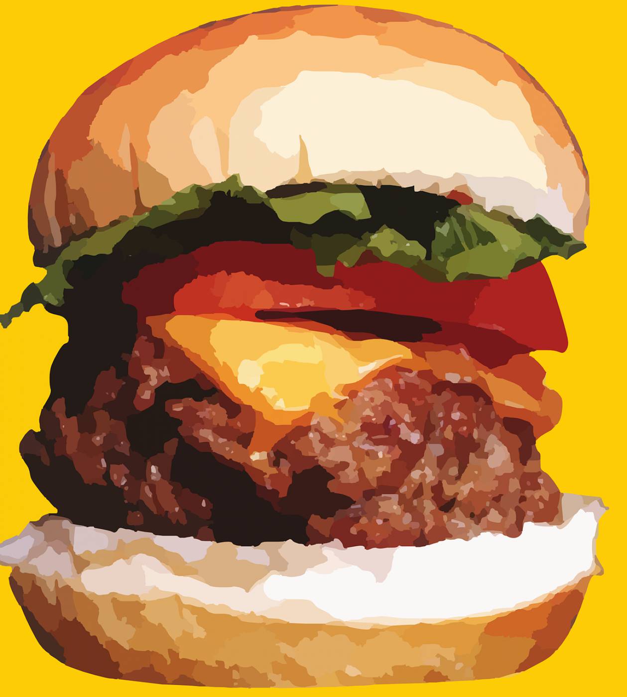 hamburger sandwich burger meat  svg vector