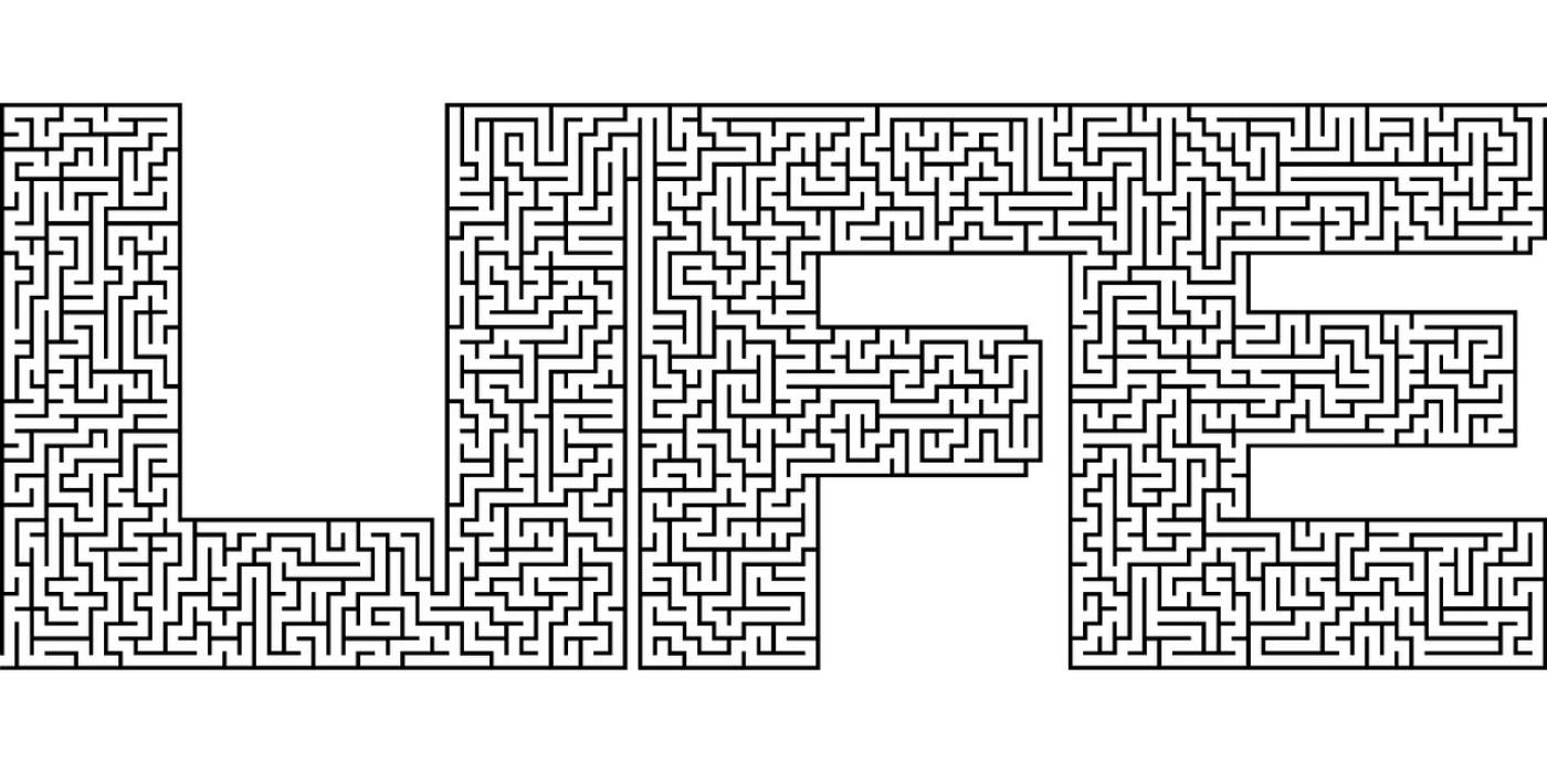 life maze uncertainty lost puzzle  svg vector
