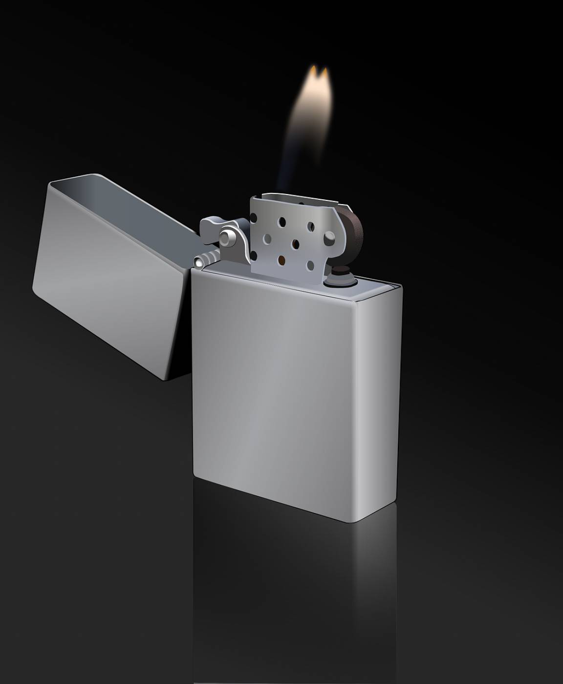 lighter flame fire gray lighter  svg vector