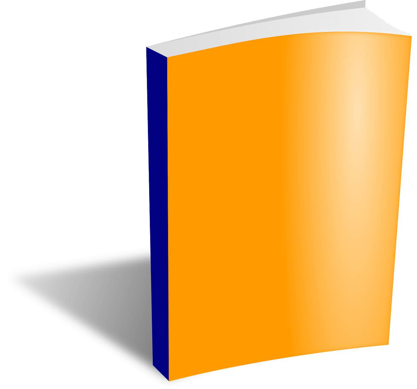 notepad book cover library orange  svg vector