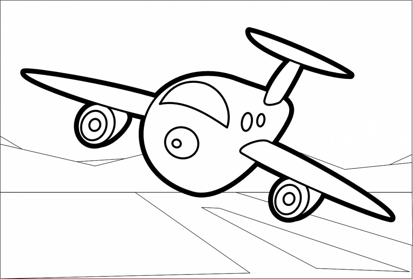 plane cartoon line art  svg vector