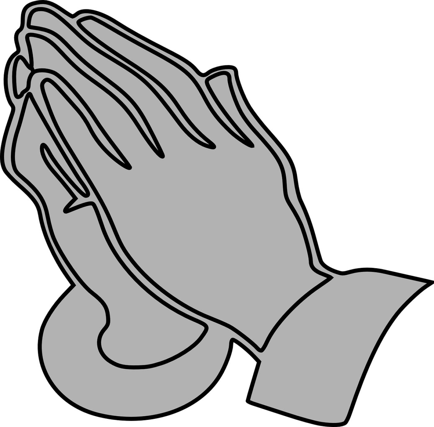 prayer hands praying gray folded  svg vector