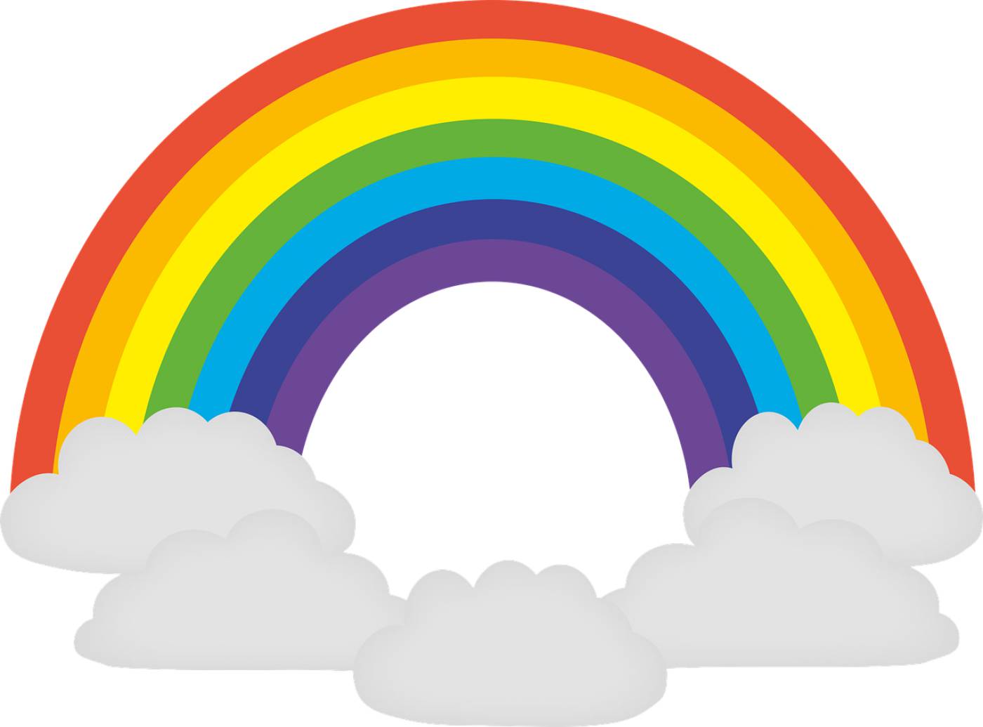 rainbow clouds drawing design  svg vector