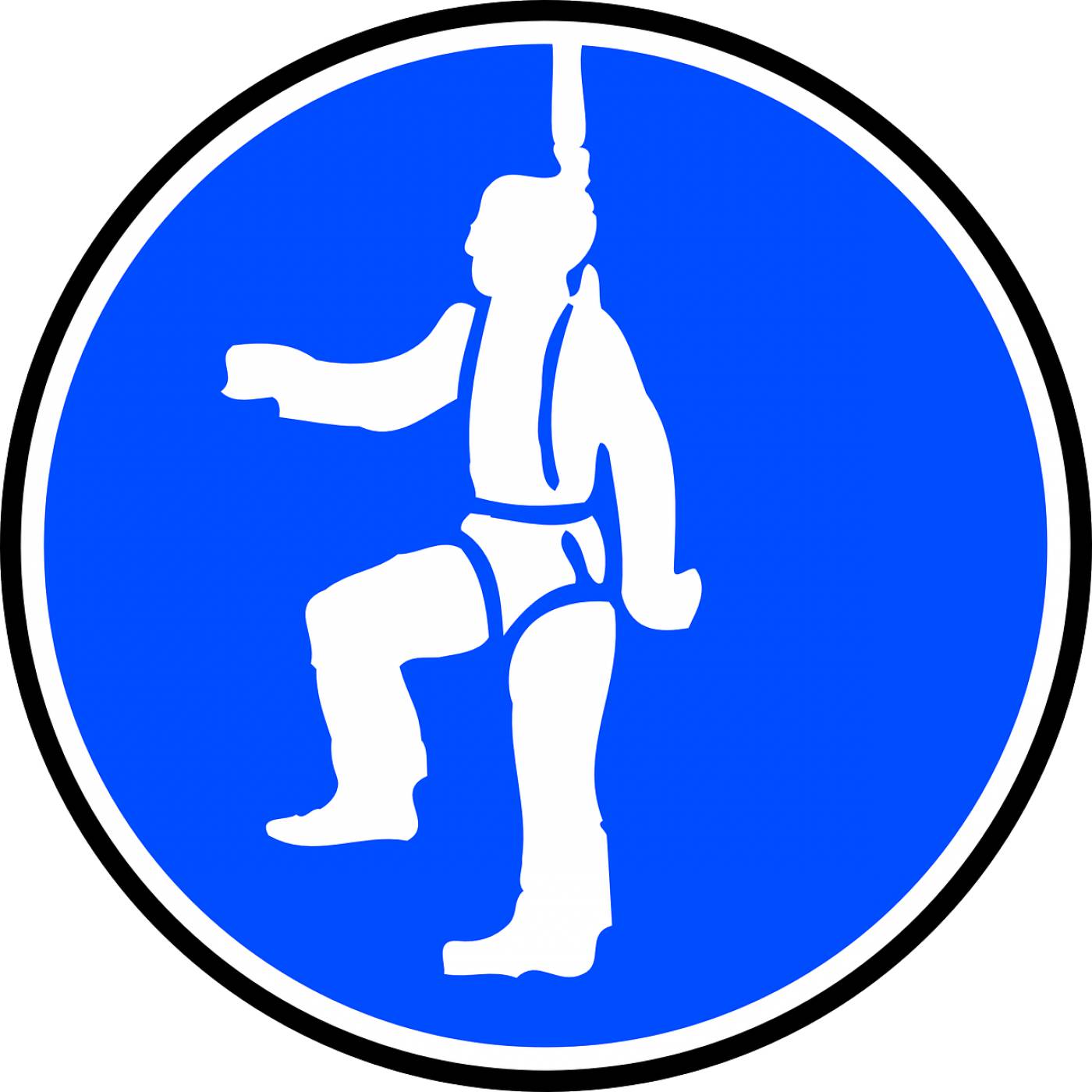 sign wear safety harness obligatory  svg vector