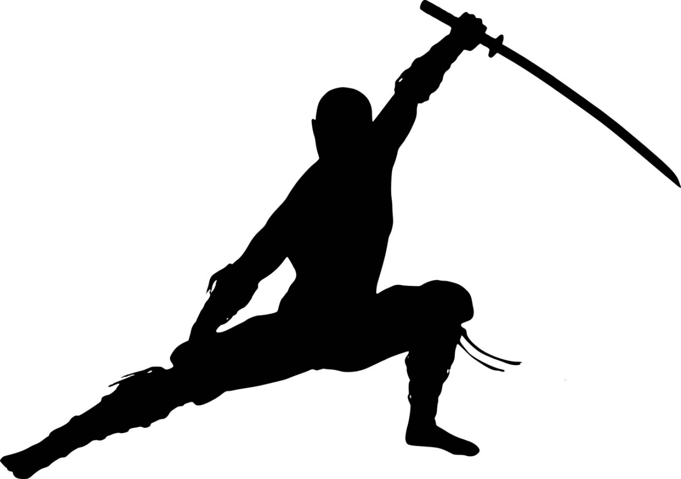 silhouette ninja warrior fighter  svg vector