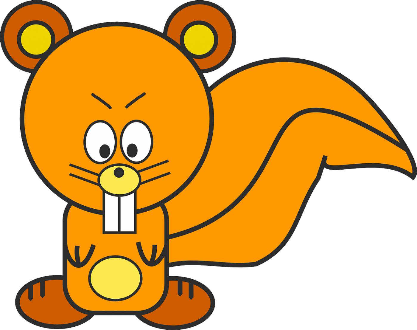 squirrel animal angry orange  svg vector