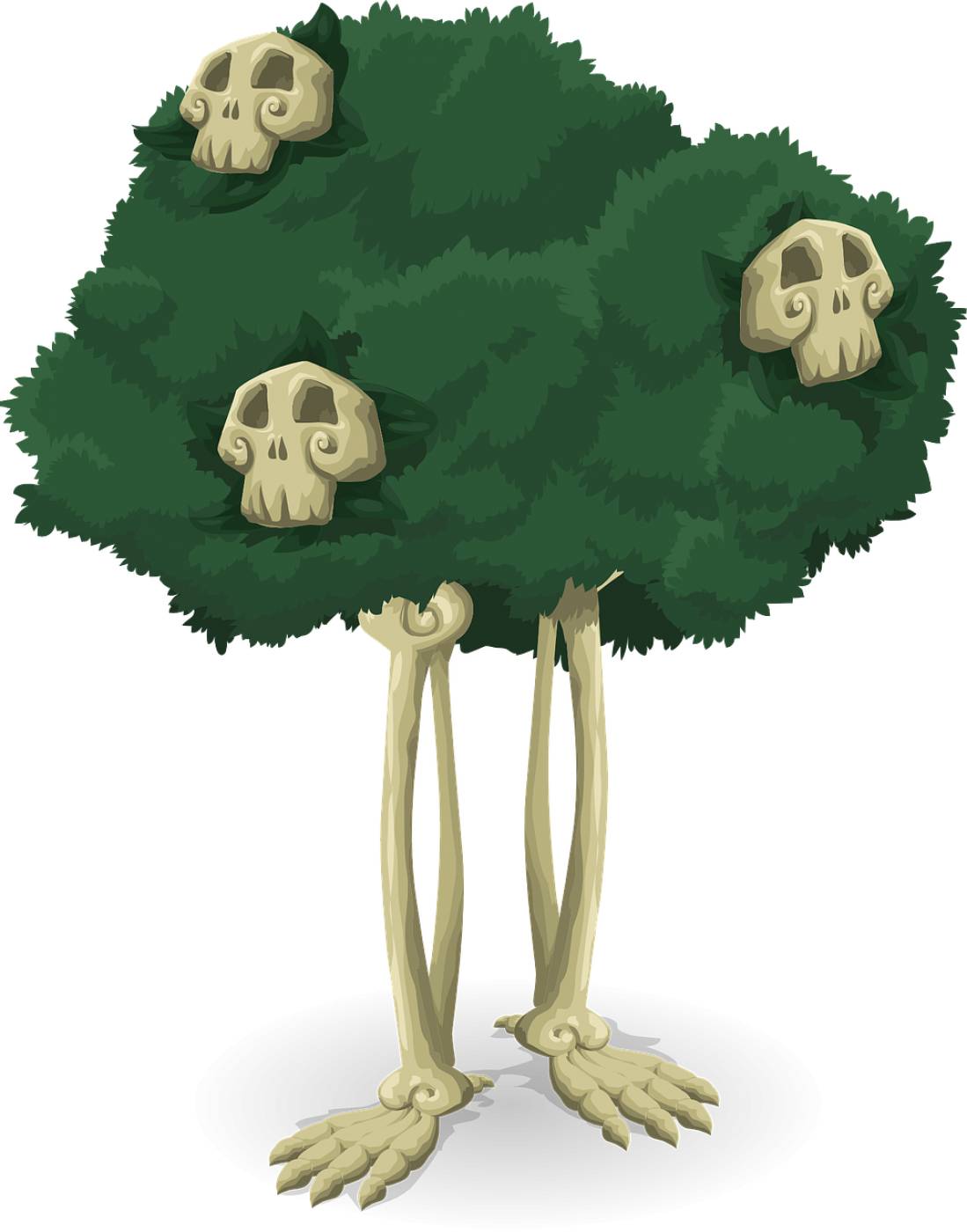 tree skeleton bones halloween  svg vector