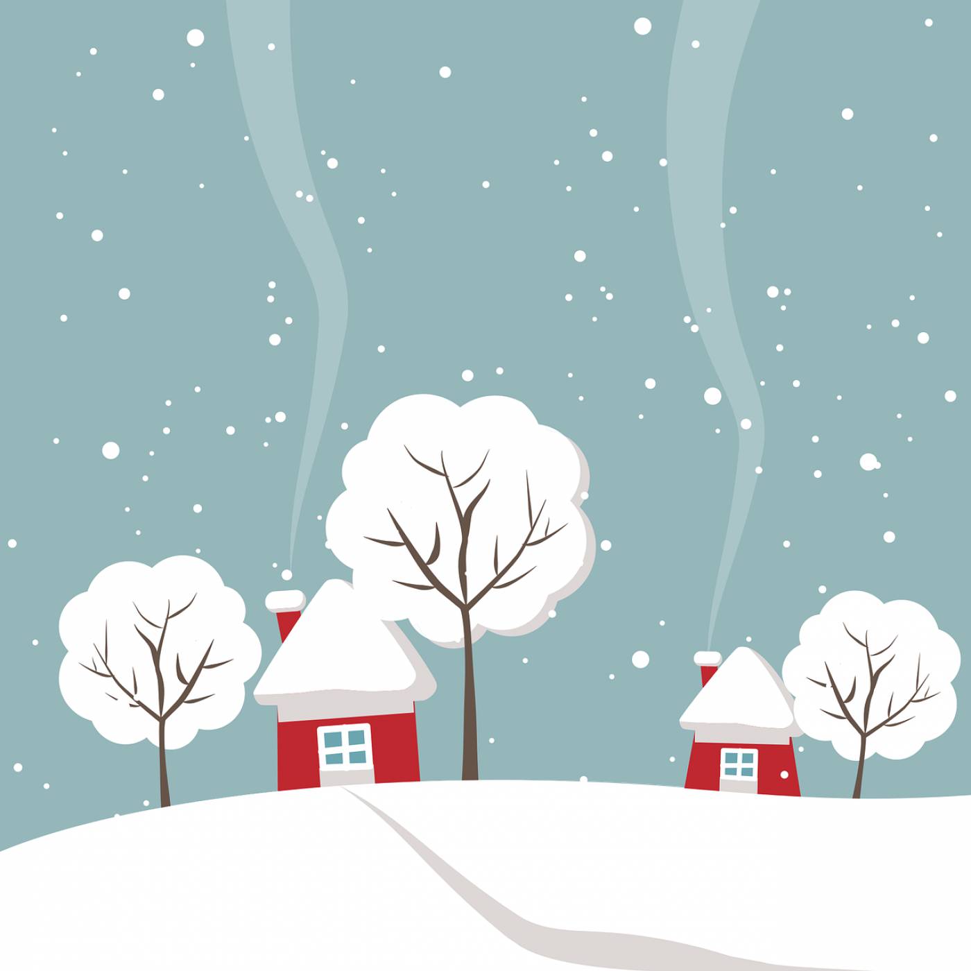 wintry house tree winter snow  svg vector