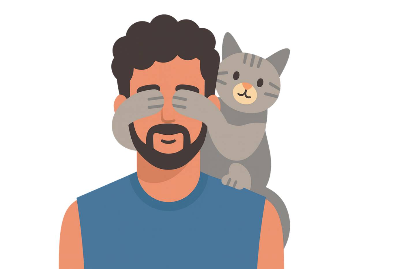 cat illustration man and cat  svg vector
