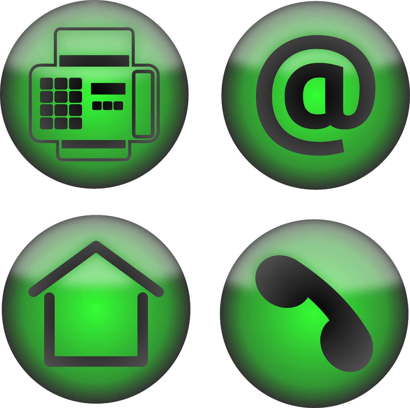 icons office contact email fax  svg vector