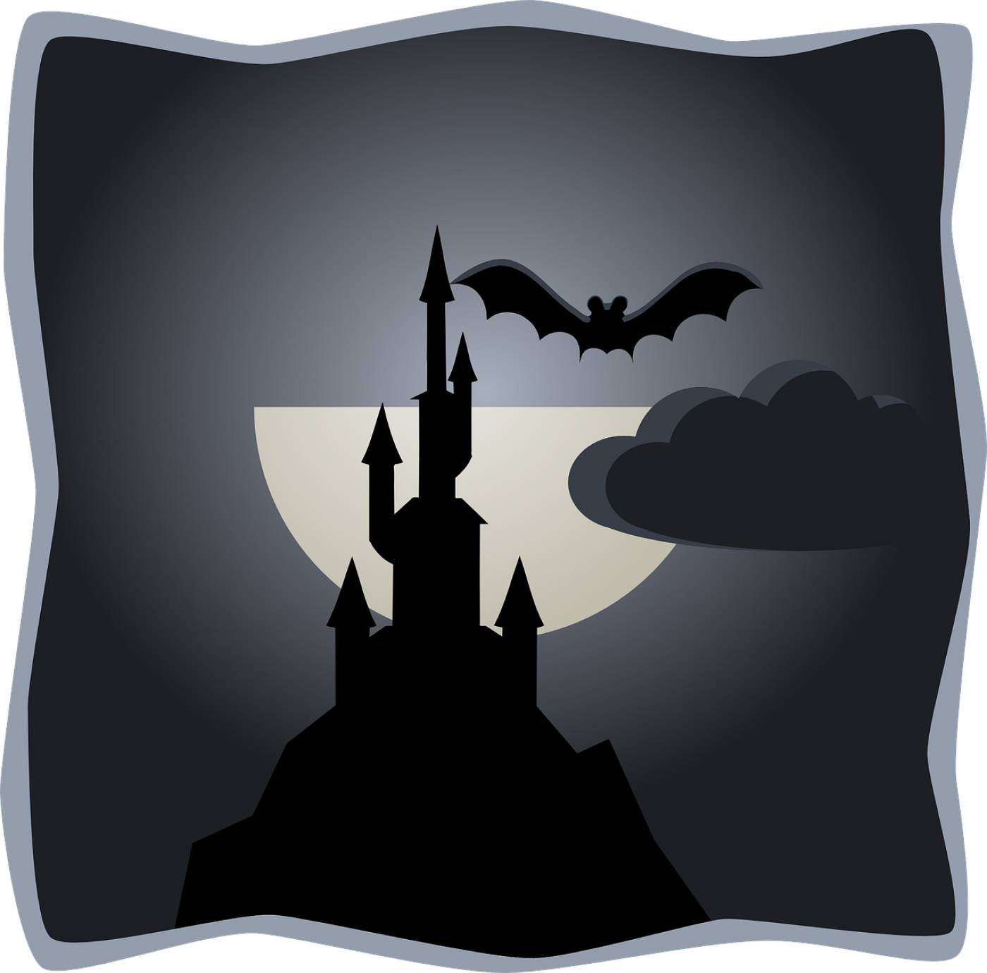 bat castle spooky halloween  svg vector