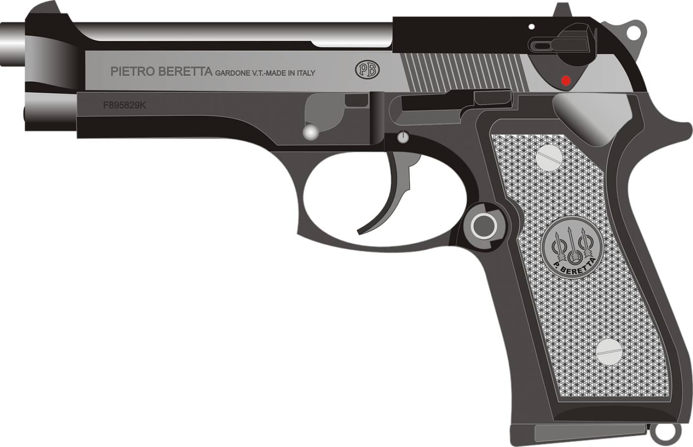 beretta pistol gun handgun weapon  svg vector