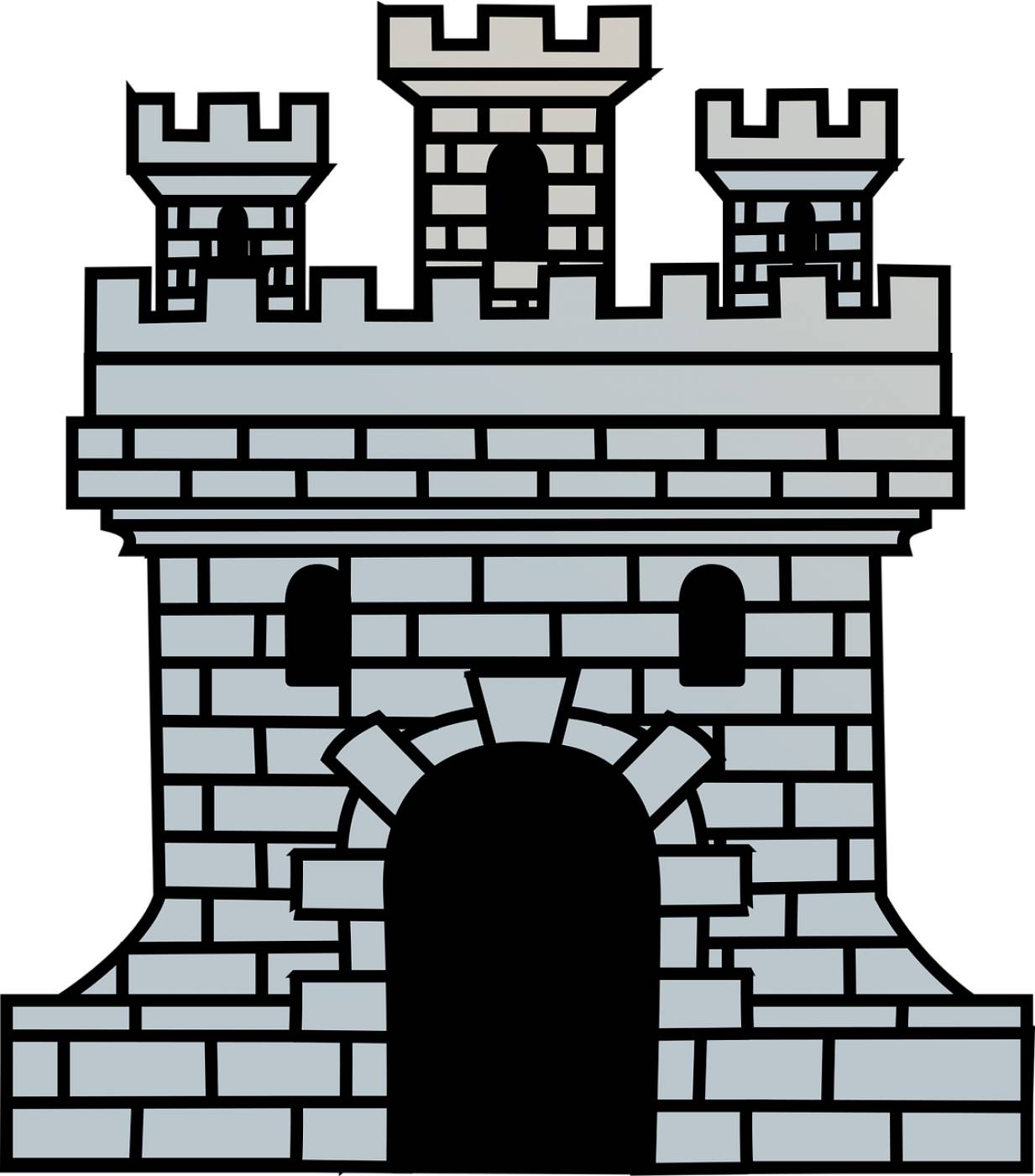 building castle fort fortification  svg vector