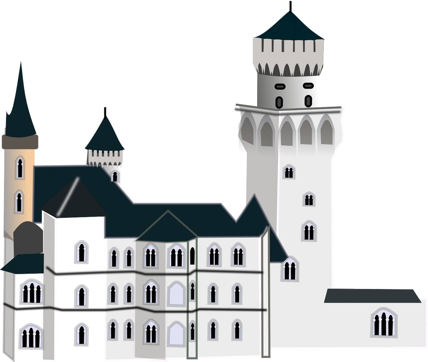 castle chateau medieval middle ages  svg vector