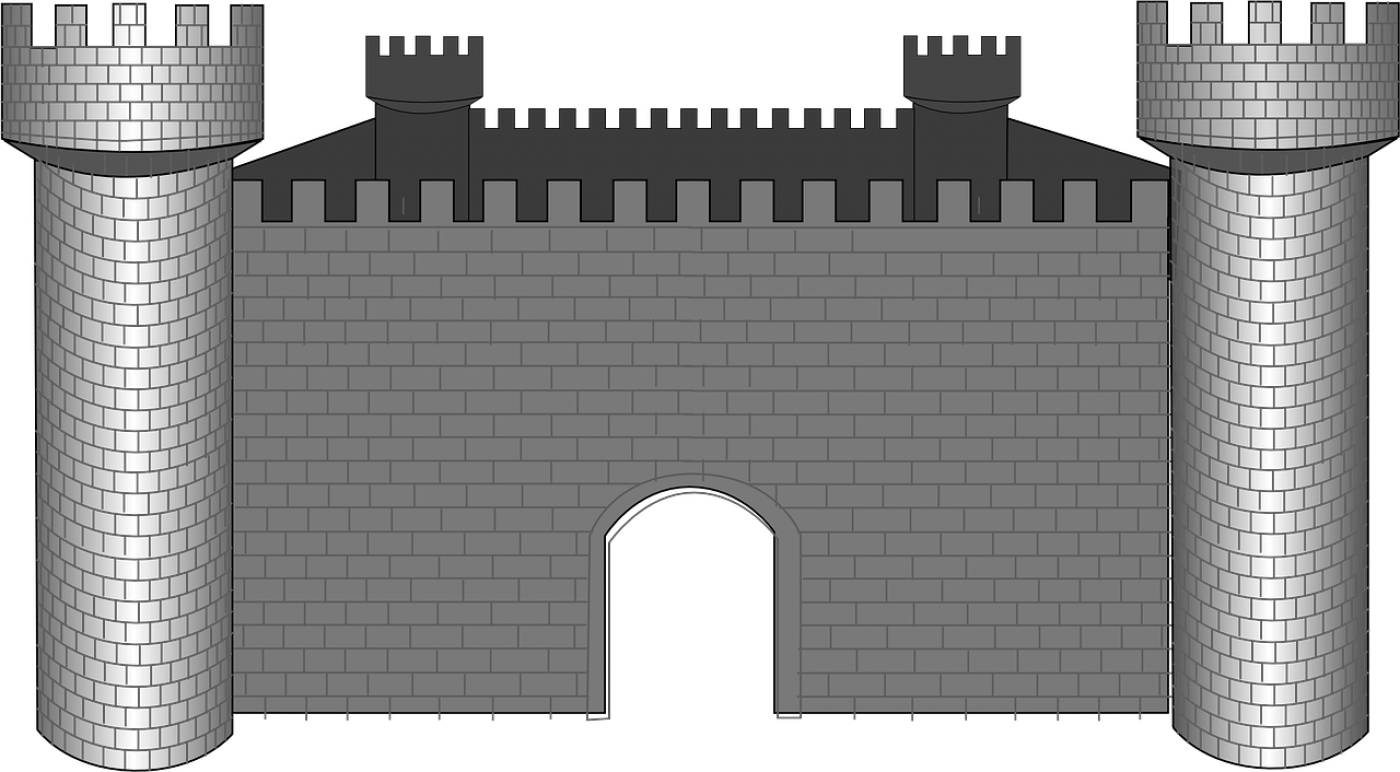 castle knight s castle stone wall  svg vector