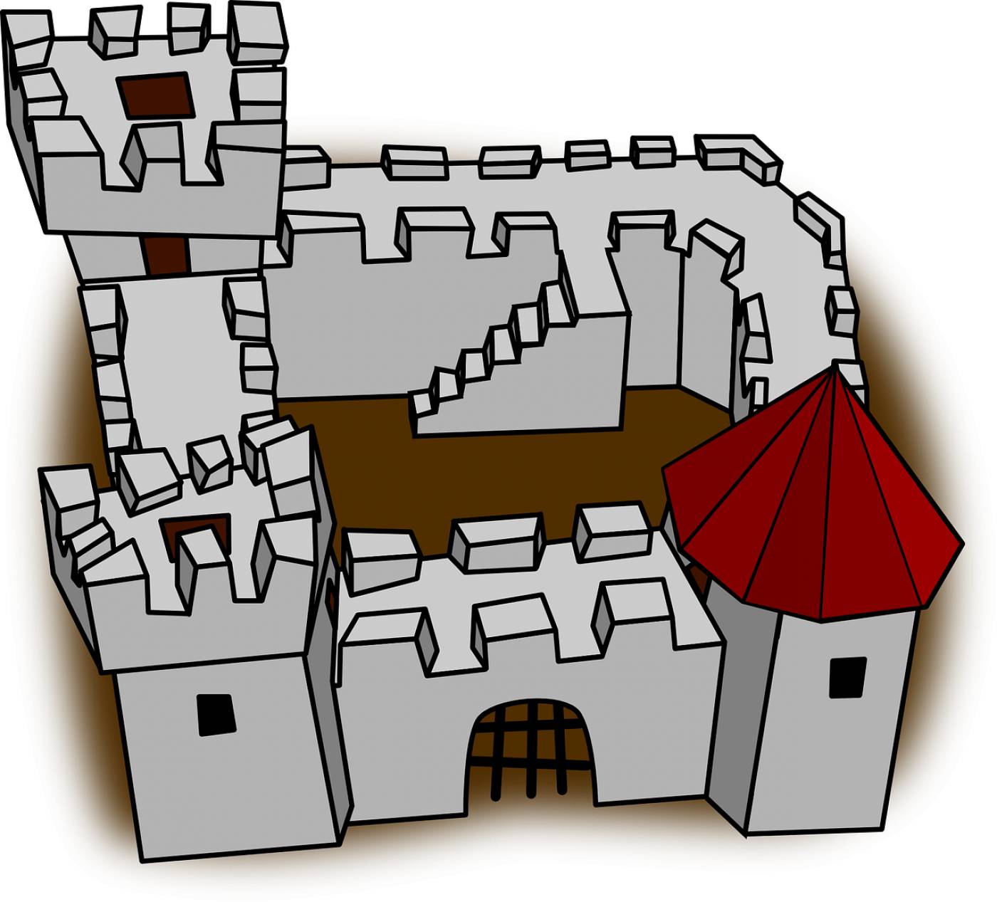 castle medieval castles forts  svg vector