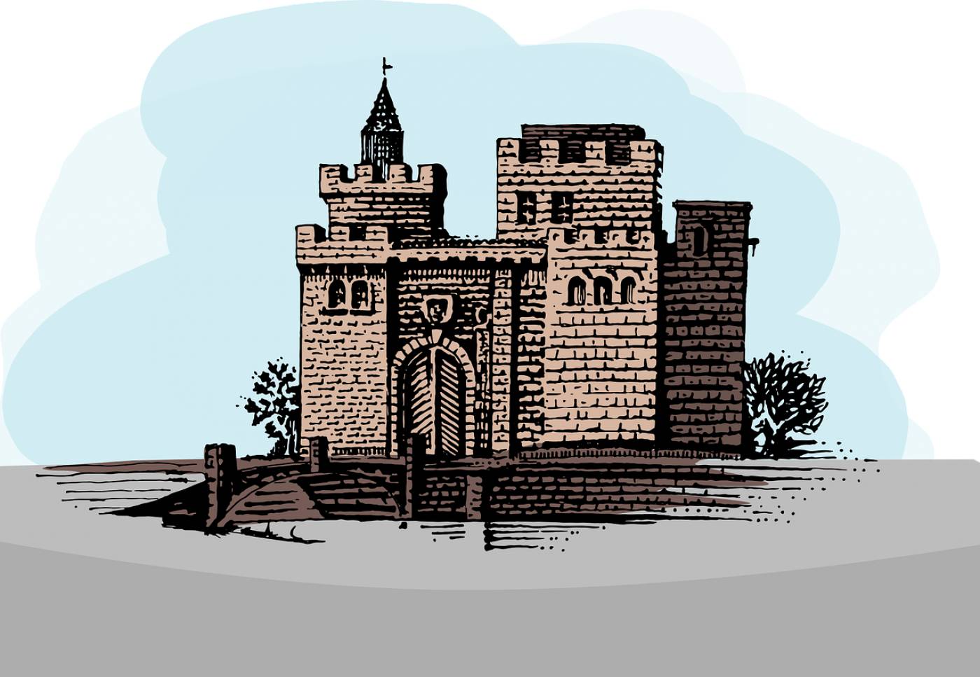 castle the middle ages old  svg vector