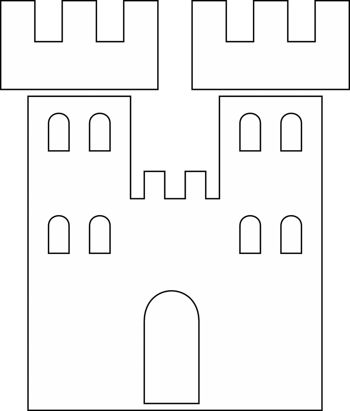 castle towers timber windows  svg vector