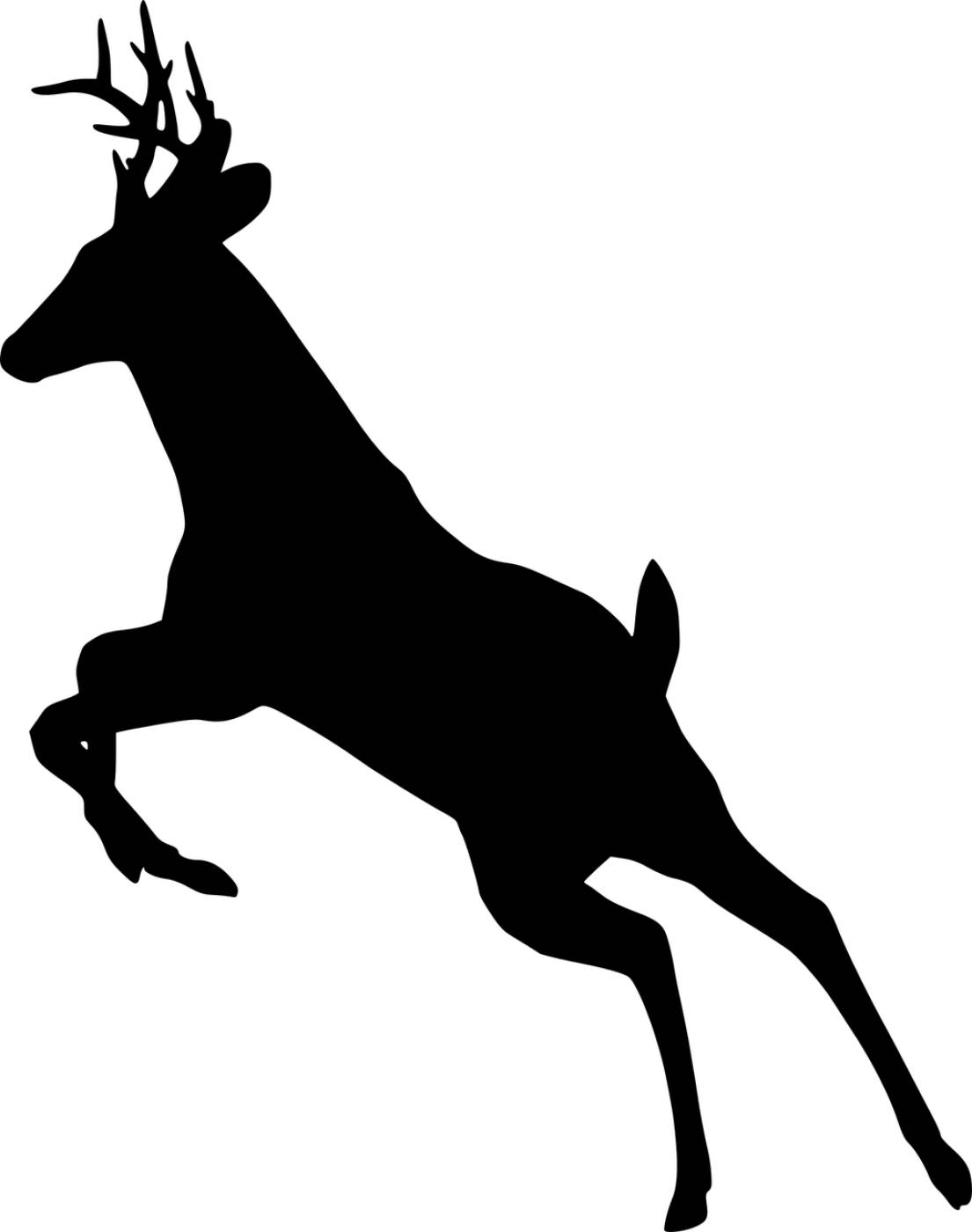 deer jumping silhouette animal  svg vector