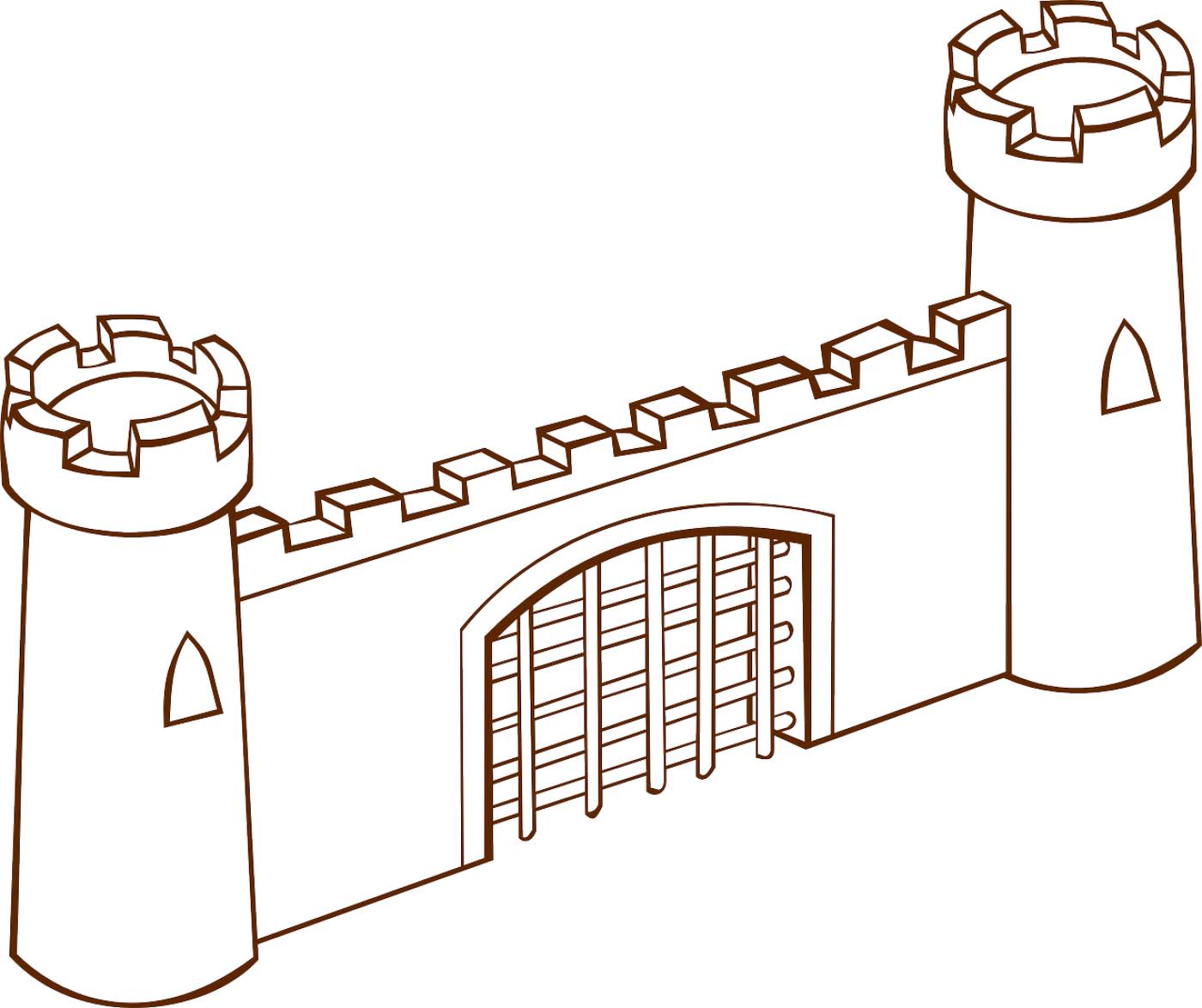gate tower castle wall protection  svg vector