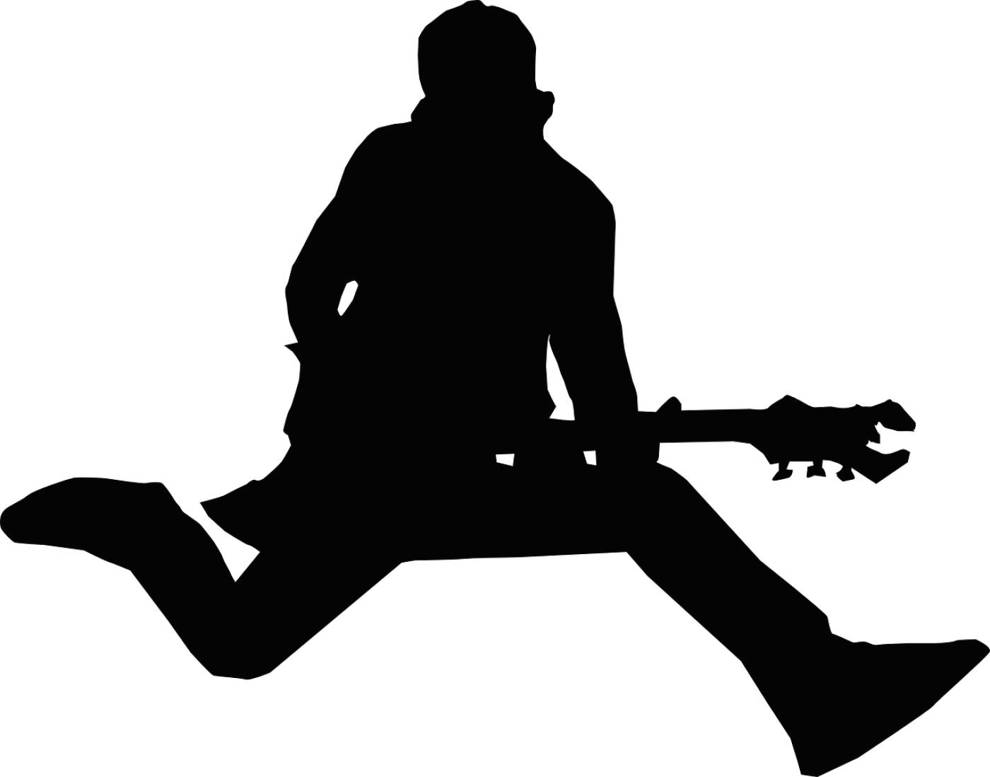 guitarist leap jump performance  svg vector