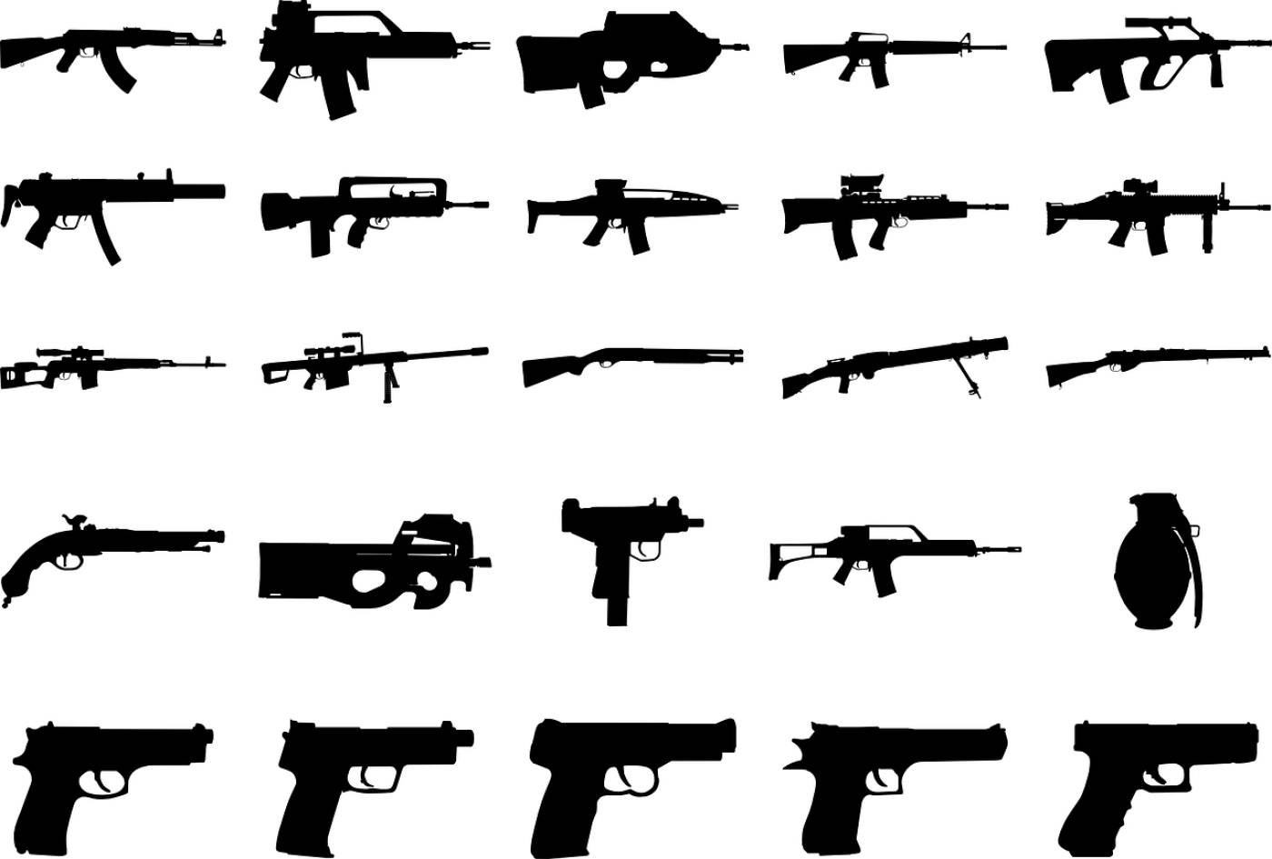 guns weapons shotgun handgun rifle  svg vector