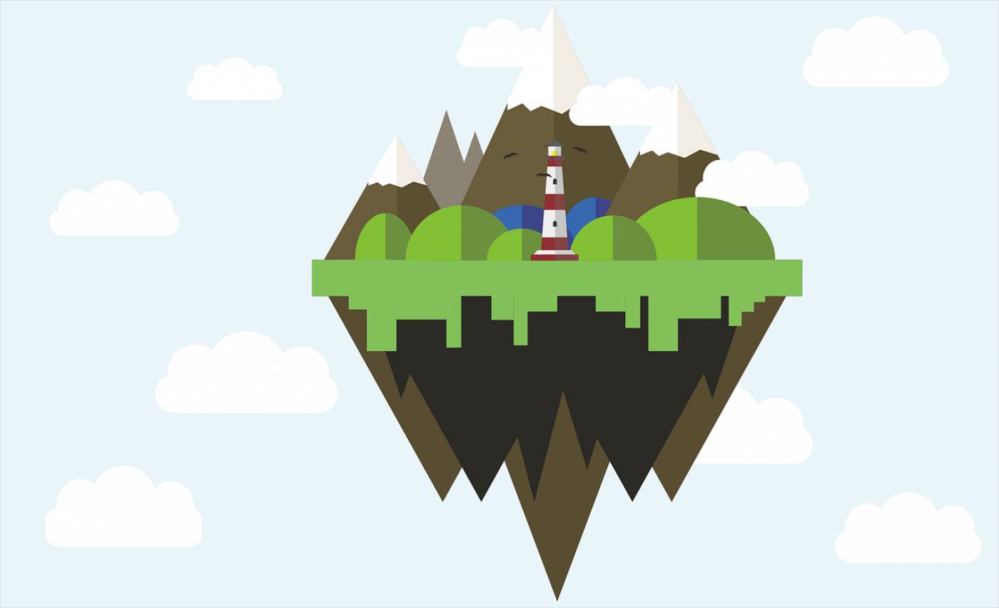 sky mountain game stage rpg  svg vector