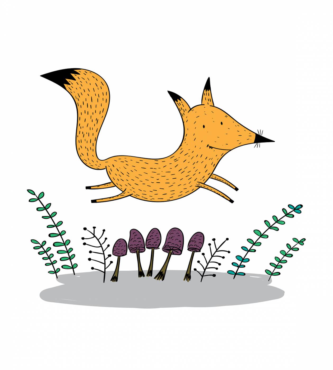 animal character cartoon leaping  svg vector