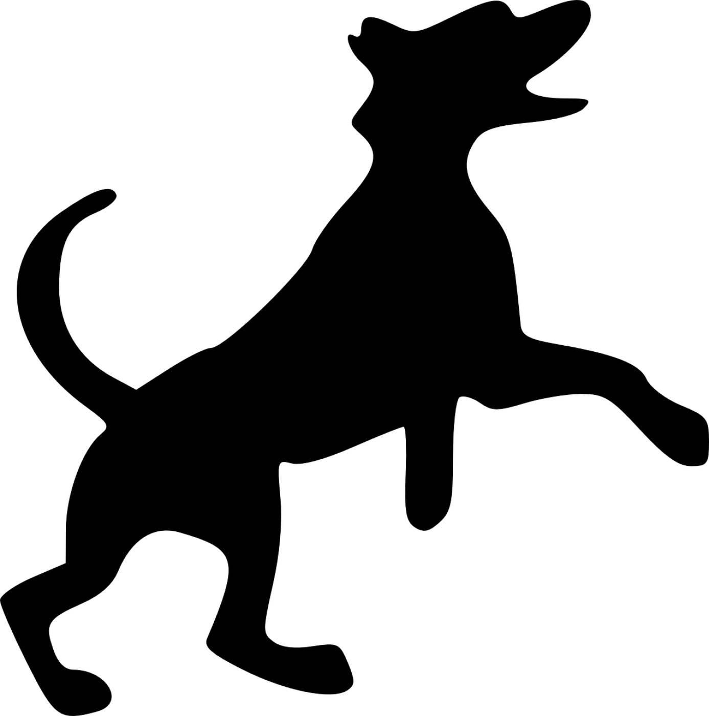 dog canine pet black silhouette  svg vector