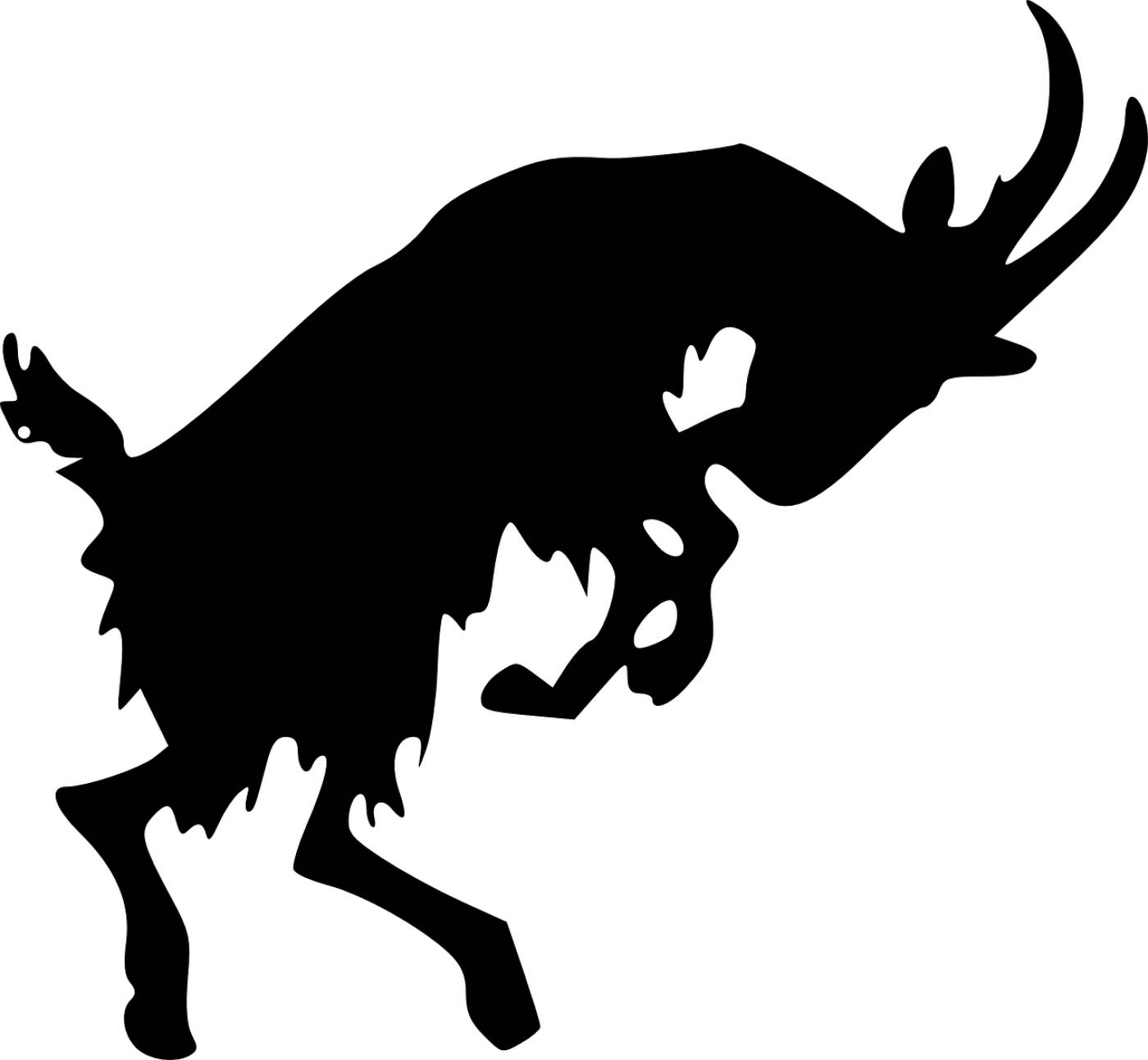 goat animal silhouette  svg vector