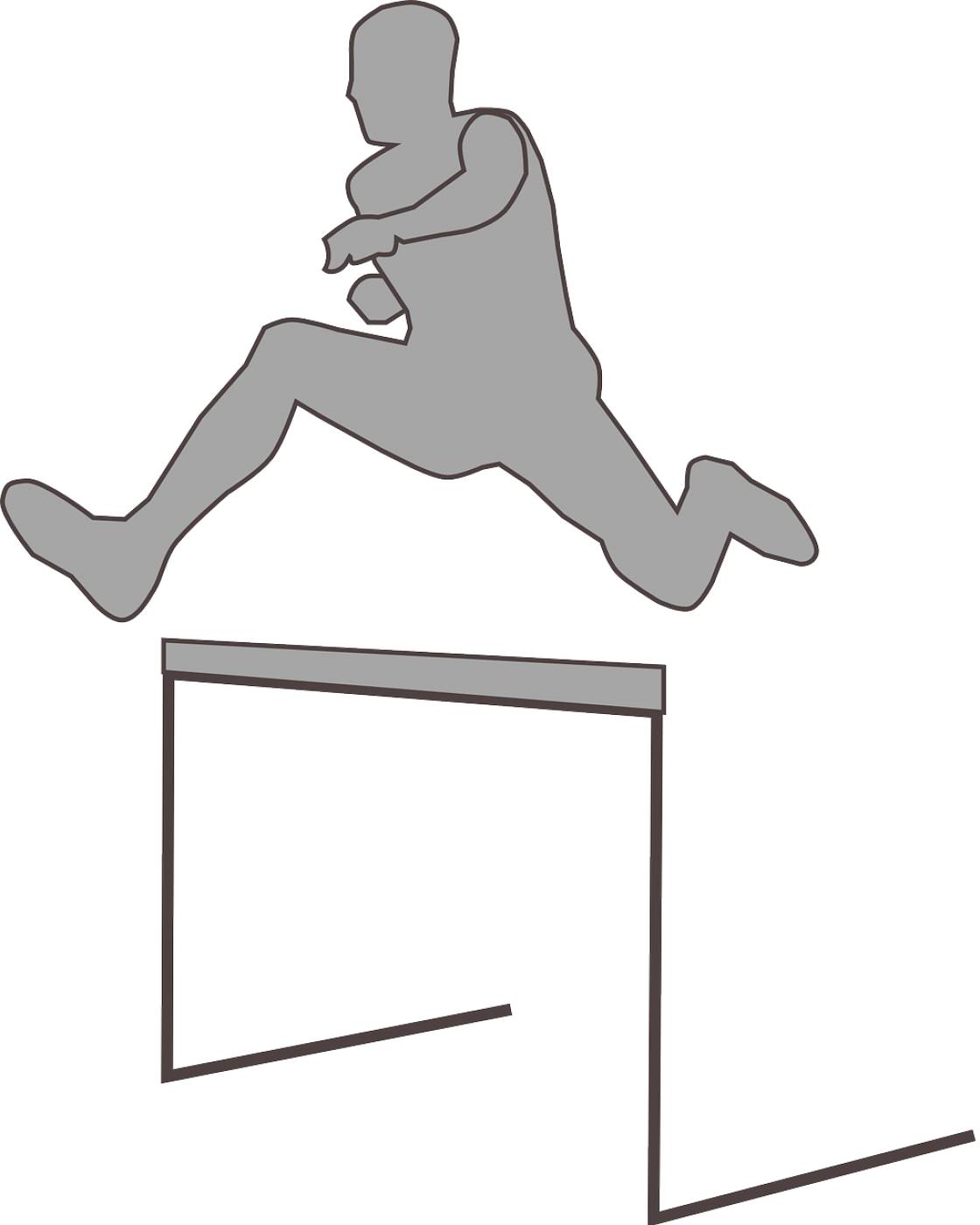 man runner jumper silhouette jump  svg vector
