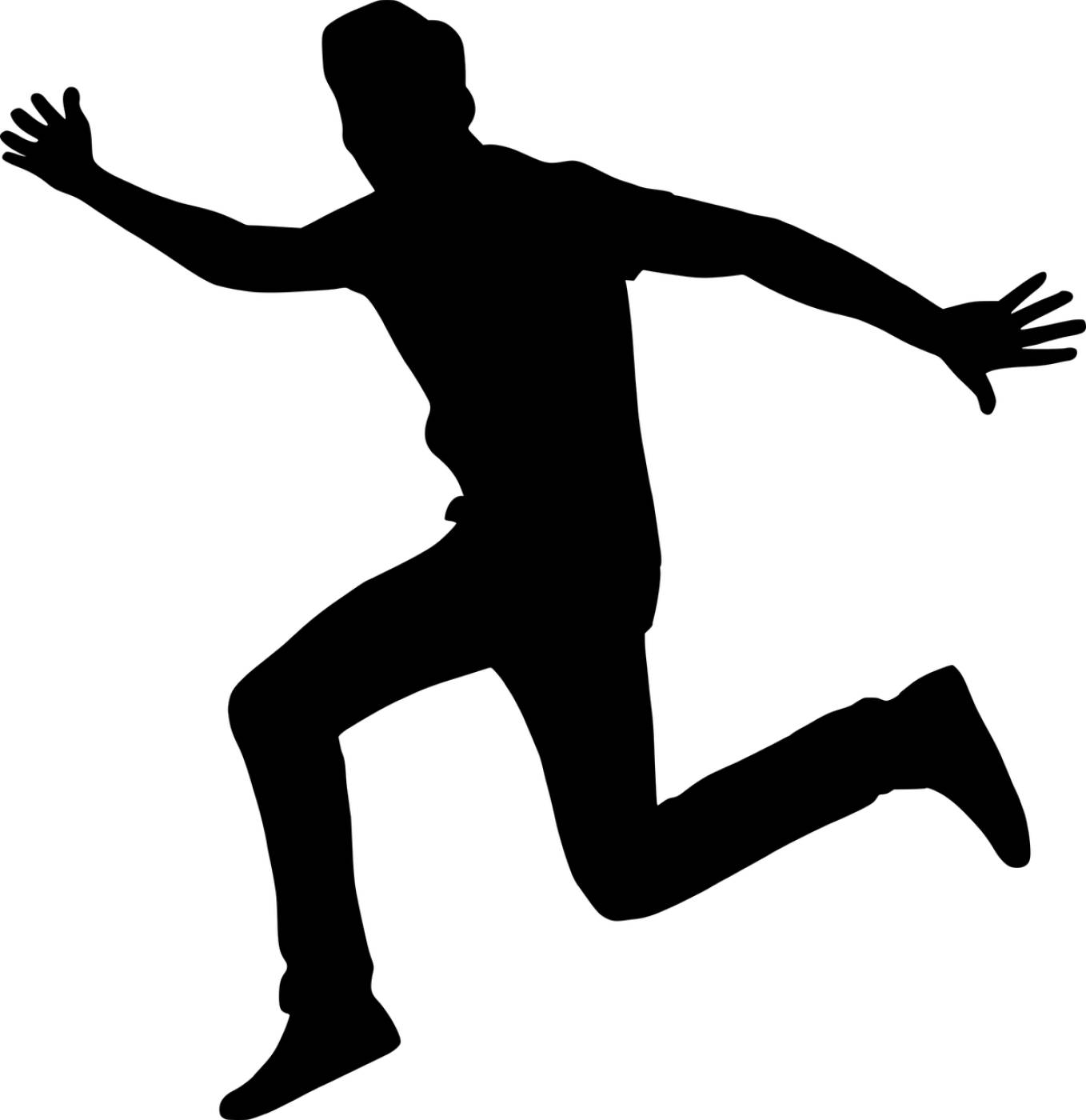 silhouette jump youth excited  svg vector